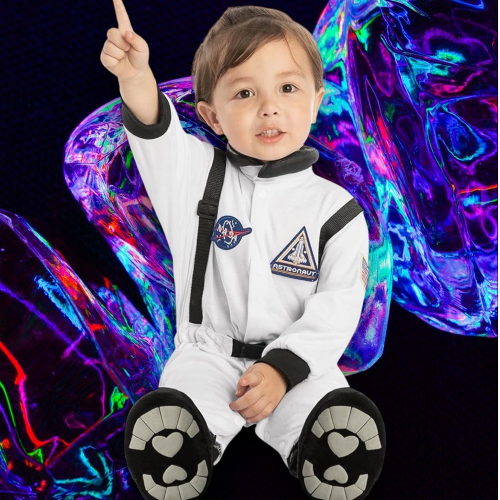 🆕NASA Kids White Astronaut Costume